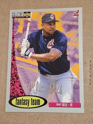 1995 ALBERT JOEY BELLE UPPER DECK CC FANTASY TEAM SILVER SIGNATURE CARD #279 - Image 1 of 2