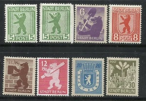 092-SERIE COMPLETA ALEMANIA ORIENTAL 1945 BERLIN OCUPACION SOVIETICA 1 / 6* - Imagen 1 de 2