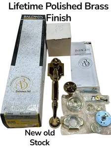 Baldwin 85305-003-FD Türdrücker Set Lifetime Messing poliert Türgriff NOS - Bild 1 von 10