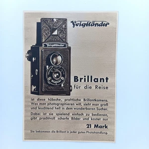 1931 Voigtländer Brillant Werbung Werbeanzeige Reklame Advertising - Picture 1 of 1