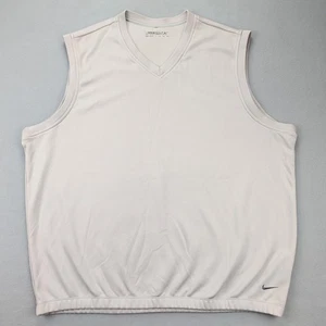 Nike Golf Vest Mens 2XL Gray Dri-FIT Sleeveless V-Neck Performance 416573-061 - Picture 1 of 13