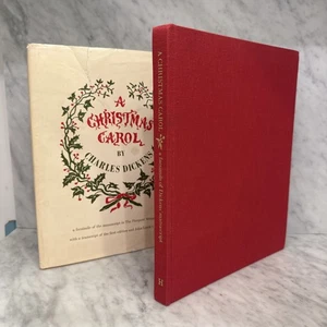 Vintage A Christmas Carol Book Dickens Facsimile Edition Manuscript 1967 1st Ed - Picture 1 of 19