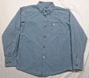 Ariat Pro Series Hemd Jungen Medium 10-12 dunkelblau Micro kariert Western Cowboy  - Bild 1 von 10