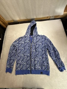 Sprouse Bros.  Unique All Over Skull Print Full Zip Hoodie Gr. XL blau/weiß - Bild 1 von 10