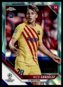 2021-22 Topps Cromo UCL Aqua Lava Refractor #107 Nico González Barcelona - Imagen 1 de 2