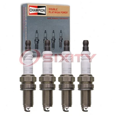 4 pc Champion Double Platinum Spark Plugs for 1969-1974 Lancia Fulvia 1.6L us - Image 1 of 4