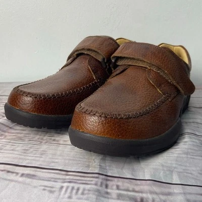 Dr. Zapatos Mocasines Comfort Scott Hombre Talla 9.5W Cuero Marrón Diabético Terapéutico Foto 1 de 4