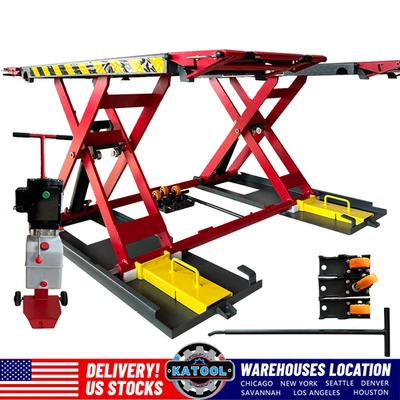 X77 Portable Hydraulic Scissor Car Lift Mid-position Movable Car Lift Equipment - Image 1 of 4
