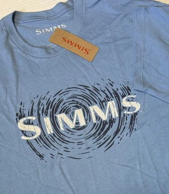 SIMMS Ripple - Men's Light Blue Heather Fishing Tshirt - Medium - NWT - NEW - Image 1 of 4