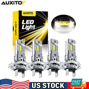 AUXITO H7 H7 LED Headlight Bulb Kit High/Low Beam Combo 6500K Super White CANBUS - Picture 1 of 8