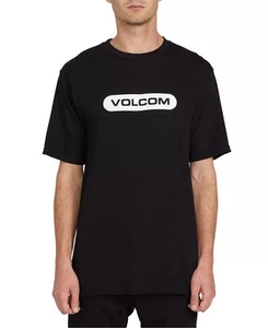 Volcom Hombre Nueva Camiseta Euro Manga Corta en Negro-Talla Pequeña - Imagen 1 de 3