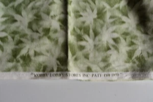 LEAF DISTRESSED PRINT COTTON BLEND FABRIC 51X44 INCHES 1.4 YARDS - Picture 1 of 2