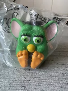 McDonalds Happy Meal Toy - Furby 1998 1999 - Series 7 #1 Green with Black Hair - Picture 1 of 3