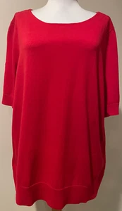 TALBOTS Womens Red Cotton Blend Shirt Top NWT $69 - Sz 2X - Picture 1 of 6