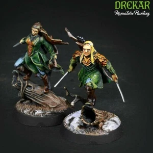 Legolas Greenleaf & Tauriel Hobbit Lord of the rings ** COMMISSION ** painting - Picture 1 of 4