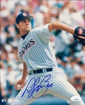 Foto Brillante 8x10 Firmada por Andy Benes Padres de San Diego Autenticada por JSA Foto 1 de 2