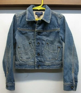 EUC Kid's Ralph Lauren Lined 100% Cotton Blue Denim Snap Front Jean Jacket Sz 6 - Picture 1 of 12