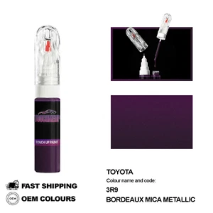 FOR TOYOTA BORDEAUX MICA 3R9 Touch Up Paint Pen Brush Fix Kit Scratch Chip Set - Picture 1 of 8