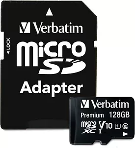 Verbatim 128GB Premium microSDXC Memory Card with Adapter UHS-I Class 10 - Picture 1 of 6