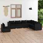 Vidaxl 7 Piece Garden Lounge Set With Cushions Poly Rattan Black 3102352_v1