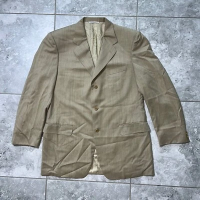 Canali 100% Wool Single Breasted Button Blazer Jacket Sport Coat Beige Mens 54 L - Image 1 of 4