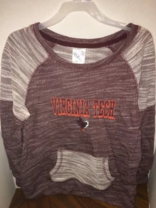 Virginia Tech Hokies Girls Pullover Top XSmall 4/5 Rivalry Threads New Pockets - Picture 1 of 4