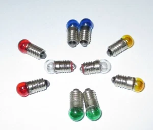 Ersatzlampen 6mm Kugel - Farbig E5.5 - 19V - Farbe nach Wahl 10 Stück   NEU - Bild 1 von 2