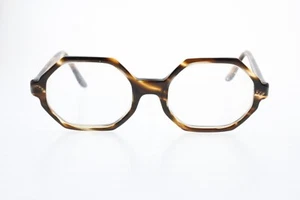VTG Victory Octagonal Brown Tortoise Frames Size 5 1/2 *Missing Screw* - Picture 1 of 9