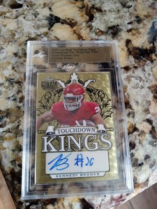 2022 Leaf Metal Draft Gold Vinyl True#1/1 Of #1/1 Kennedy Brooks Auto RC SOONERS