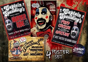 Captain Spaulding. Monsters And Madmen Prints. Set Of 4. A3 Size - Picture 1 of 5