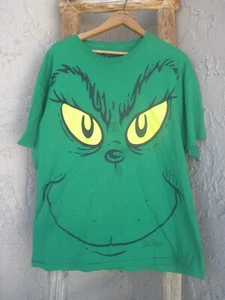 Dr. Seuss by Hybrid Apparel Green Grinch Face Tee Shirt XL - Bild 1 von 3