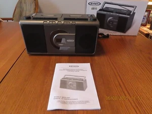 Jensen Portable Stereo CD Player Dual Cassette Deck Recorder with AM/Fm Radio - Picture 1 of 14