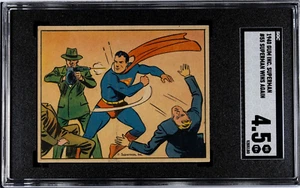 1940 Gum Inc. Superman Card #55 "Superman Wins Again" SGC 4.5 VG/EX+ - Scarce # - Picture 1 of 2