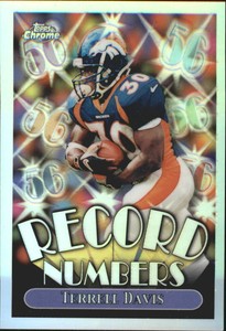 1999 Topps Chrome Record Numbers Refractors Football Card #RN2 Terrell Davis