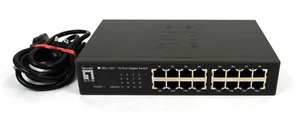 CP Technologies LevelOne GEU-1621 16x Port Gigabit Switch w/ Power Cable - Picture 1 of 7