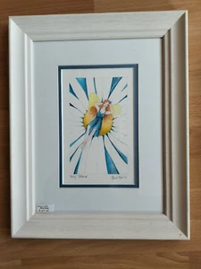 Annie Rose Framed Signed Watercolour Painting Fairy on Daisy - Patience - Picture 1 of 6