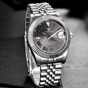 Tandorio Nuovo NH35 Orologio Romano Quadrante Zaffiro 39mm 200m Impermeabile Orologi Uomo - Foto 1 di 10