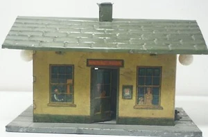 RARE Vintage Ives Prewar O Gauge #201 Passenger Station With x2 Lights WORKING - Picture 1 of 16