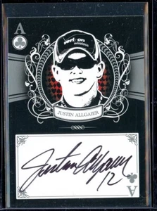 2009 Wheels Main Event Marks Clubs Autograph #1 Justin Allgaier - Picture 1 of 1