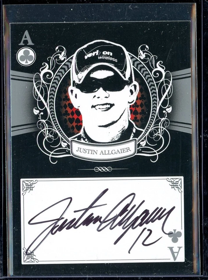 2009 Wheels Main Event Marks Clubs Autograph #1 Justin Allgaier - Image 1 of 1