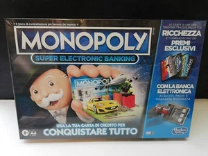 MONOPOLY SUPER ELECTRONIC BANKING HASBRO ITALIENISCHES GESELLSCHAFTSSPIEL TISCH VERSIEGELT - Bild 1 von 4