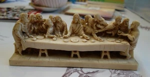 CARVED RESIN SCULPTURE -- "LAST SUPPER" -- MADE IN ITALY - Picture 1 of 6