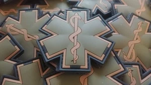 EMT / EMS PARAMEDIC MULTICAM COLOR 3D PVC PATCH  - Picture 1 of 5