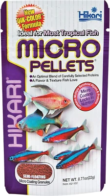 PHILLIPS FEED & PET SUPPLY NATURAL BALANCE Hikari Tropical Semi-Floating Micro Pellets Fish Food, 0.77 Oz (22G)