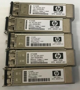 Lot of 5x HP A7446B StorageWorks 4G SW SFP 405287-001 Transceiver Module - Picture 1 of 1