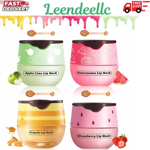 4 PIEZAS Bálsamo Labial Abeja Olla de Miel, Miel Fresa Sandía Manzana Abeja Bálsamo Labial - Imagen 1 de 8