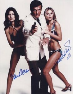 MAUD ADAMS & BRITT EKLAND IN PERSON SIGNED PHOTO THE MAN WITH THE GOLDEN GUN