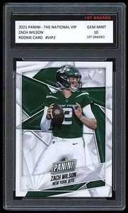 ZACH WILSON 2021 PANINI THE NATIONAL VIP 1ST GRADED 10 ROOKIE CARD NEW YORK JETS - Bild 1 von 1