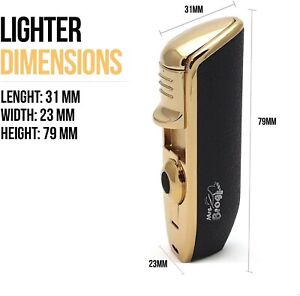 Mrs. Brog Cigar Triple Flame Torch Lighter with Built in Cigar Punch