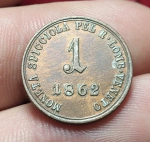 #75-181 ~ ITALIE 1 Soldo 1862 A - Qualité ! - Picture 1 of 2